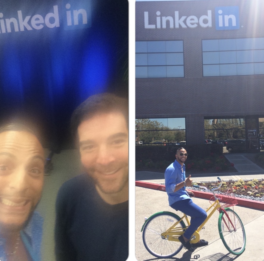 Amin Bedra visiting LinkedIn campus